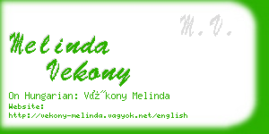 melinda vekony business card